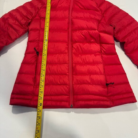 Burton Ak DRYRIDE Down Puffer Jacket M Red Hooded Packable Winter Coat Ski Snow - Picture 11 of 11